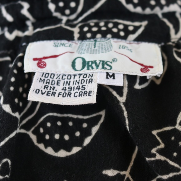 Orvis Black Maxi A-Line Skirt with Leaf Pattern - Picture 7 of 8
